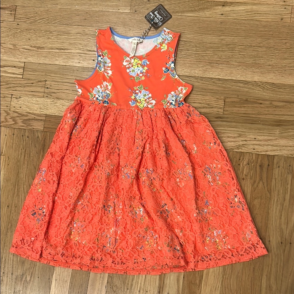 Matilda Jane ‘Lace Bouquets for Layla’ Floral Orange Lace Dress
